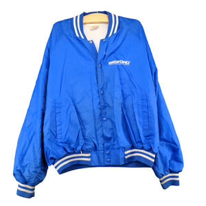 Auburn Men's Bomber Jacket Blue 2XL Bedford Precision Parts Corp Vintage USA